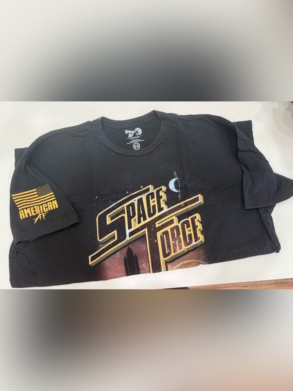 Black Space Force Graphic Tee -